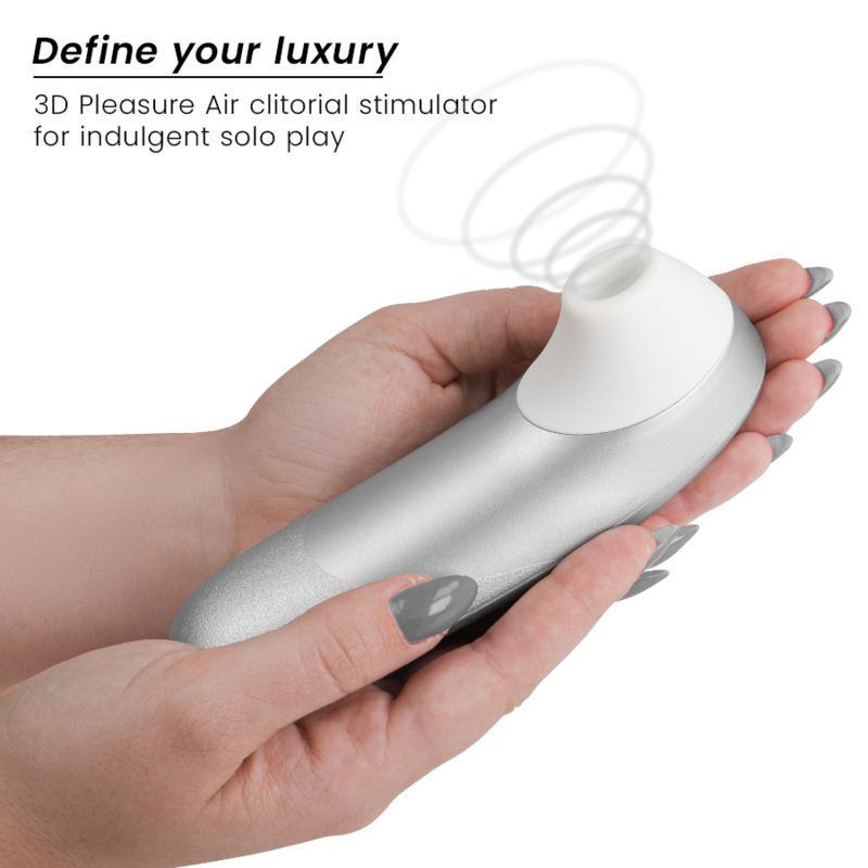 Womanizer Pro Stimolatore Clitorideo Pleasure Air con Vibrazione Argento e Grigio – immagine 3