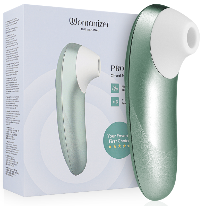 Womanizer Pro Stimolatore Clitorideo Pleasure Air con Vibrazione Verde Salvia