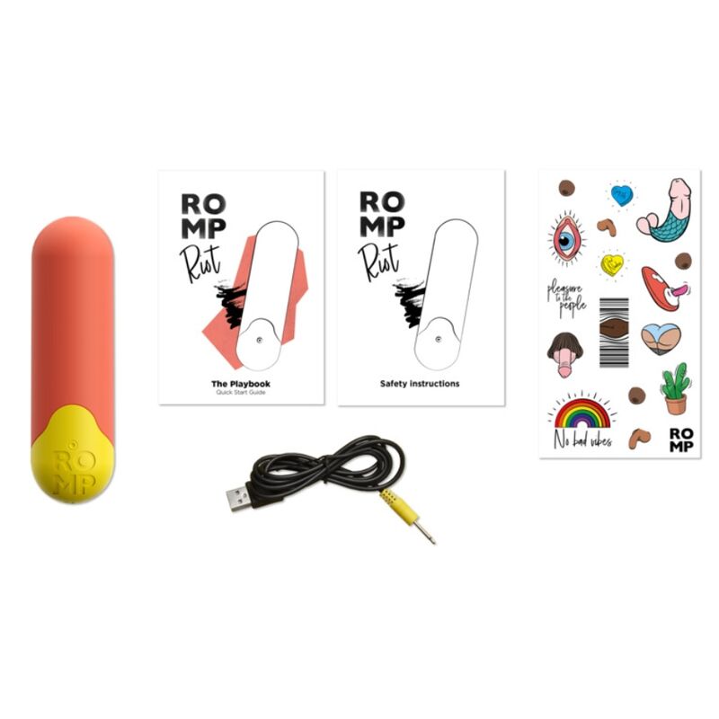 Romp Riot Bullet Vibrante Multifunzione Arancione e Giallo – immagine 11