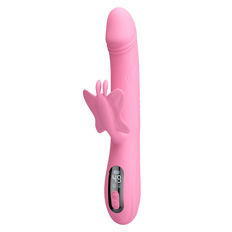 Pretty Love Bella Vibratore Rabbit con Stimolazione a Farfalla e LED Rosa – immagine 3