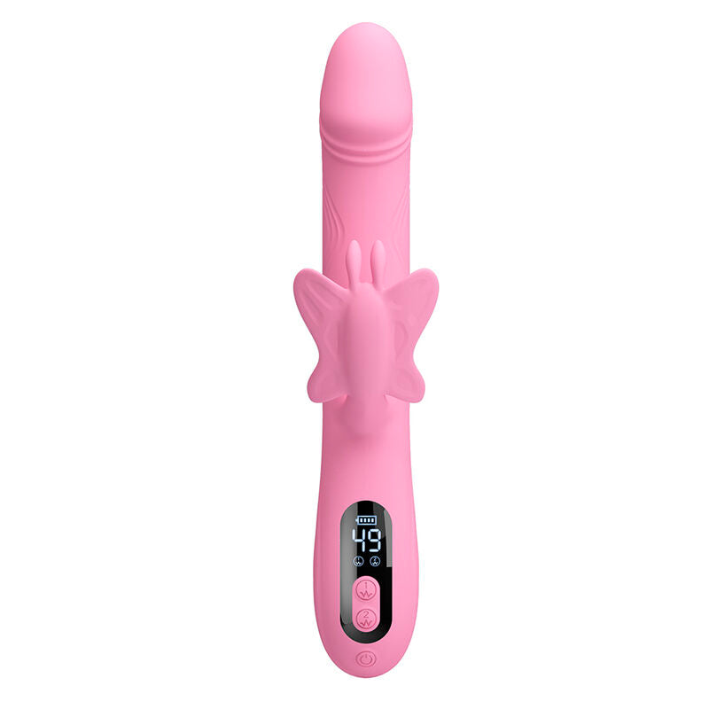 Pretty Love Bella Vibratore Rabbit con Stimolazione a Farfalla e LED Rosa – immagine 2