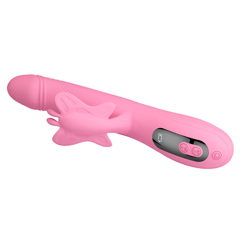 Pretty Love Bella Vibratore Rabbit con Stimolazione a Farfalla e LED Rosa – immagine 7