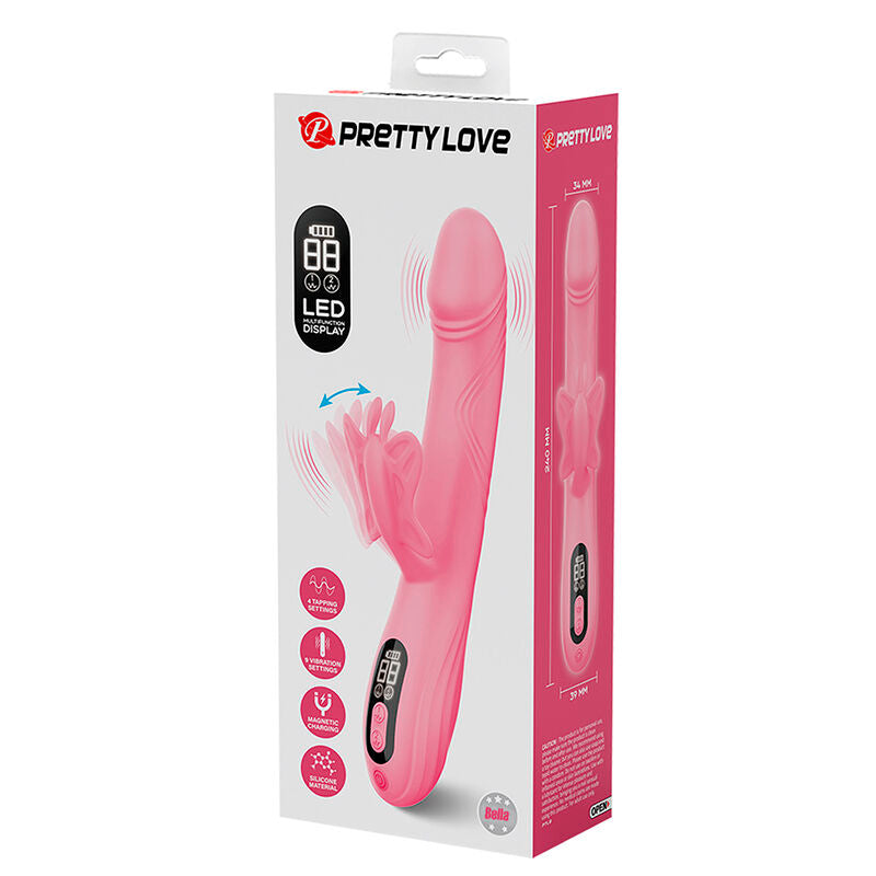 Pretty Love Bella Vibratore Rabbit con Stimolazione a Farfalla e LED Rosa – immagine 11
