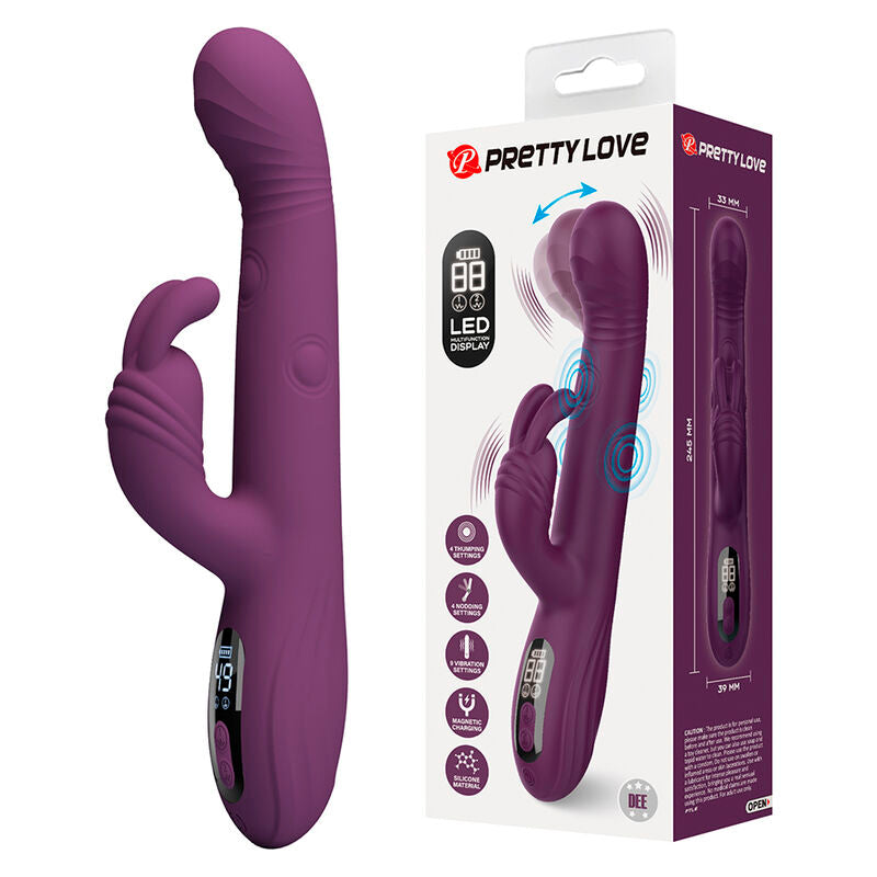 Pretty Love Dee Vibratore Rabbit Oscillante e a Percussione Viola