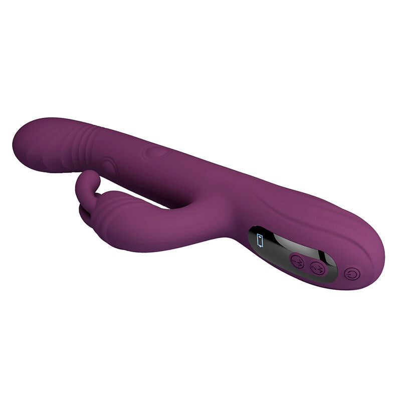 Pretty Love Dee Vibratore Rabbit Oscillante e a Percussione Viola – immagine 8