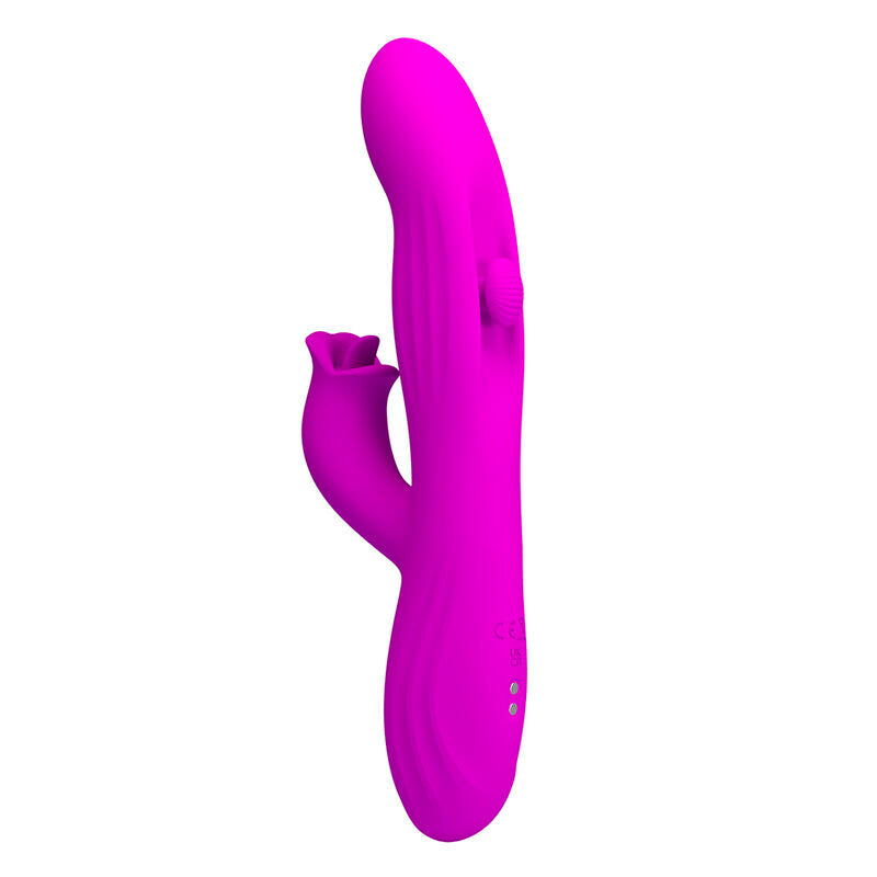 Pretty Love Yalanda Vibratore Rabbit Oscillante con Display LED Viola – immagine 2