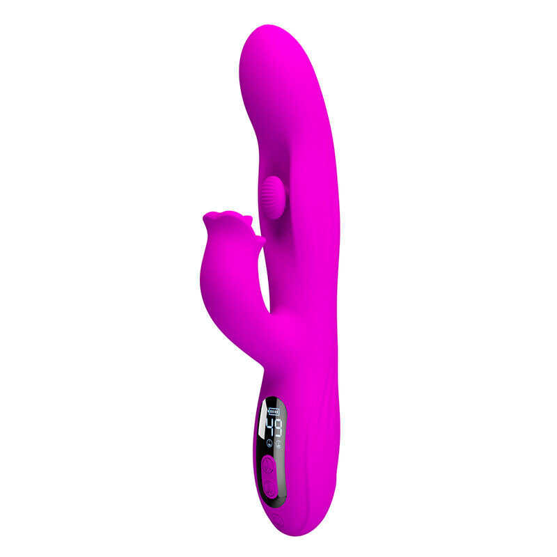 Pretty Love Yalanda Vibratore Rabbit Oscillante con Display LED Viola – immagine 5