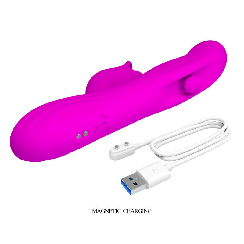 Pretty Love Yalanda Vibratore Rabbit Oscillante con Display LED Viola – immagine 10