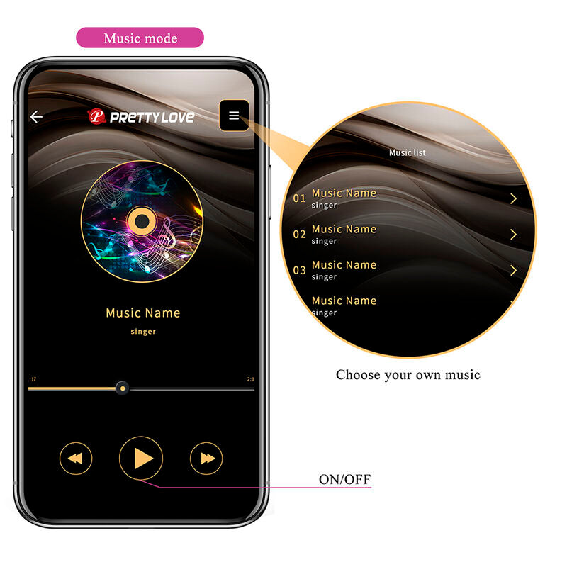 Pretty Love Klay Ovetto Vibrante a Spinta con App Viola – immagine 14