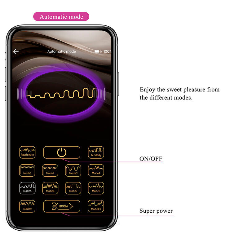 Pretty Love Klay Ovetto Vibrante a Spinta con App Viola – immagine 16