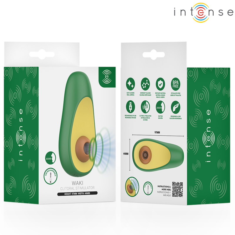 Intense Waki Stimolatore Clitorideo ad Aspirazione a Forma di Avocado – immagine 9