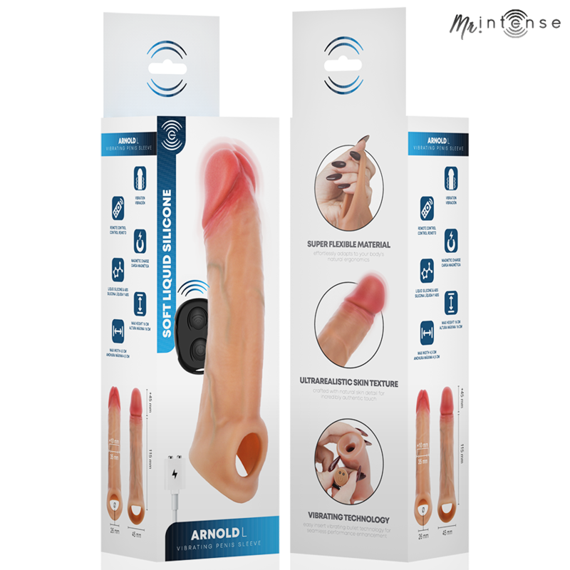 Mr Intense Arnold L Guaina Vibrante per Pene con Telecomando 16 cm – immagine 7