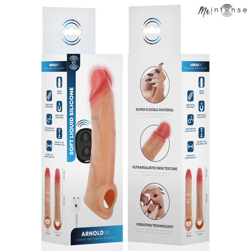 Mr Intense Arnold M Guaina Vibrante per Pene con Telecomando 14,5 cm – immagine 8
