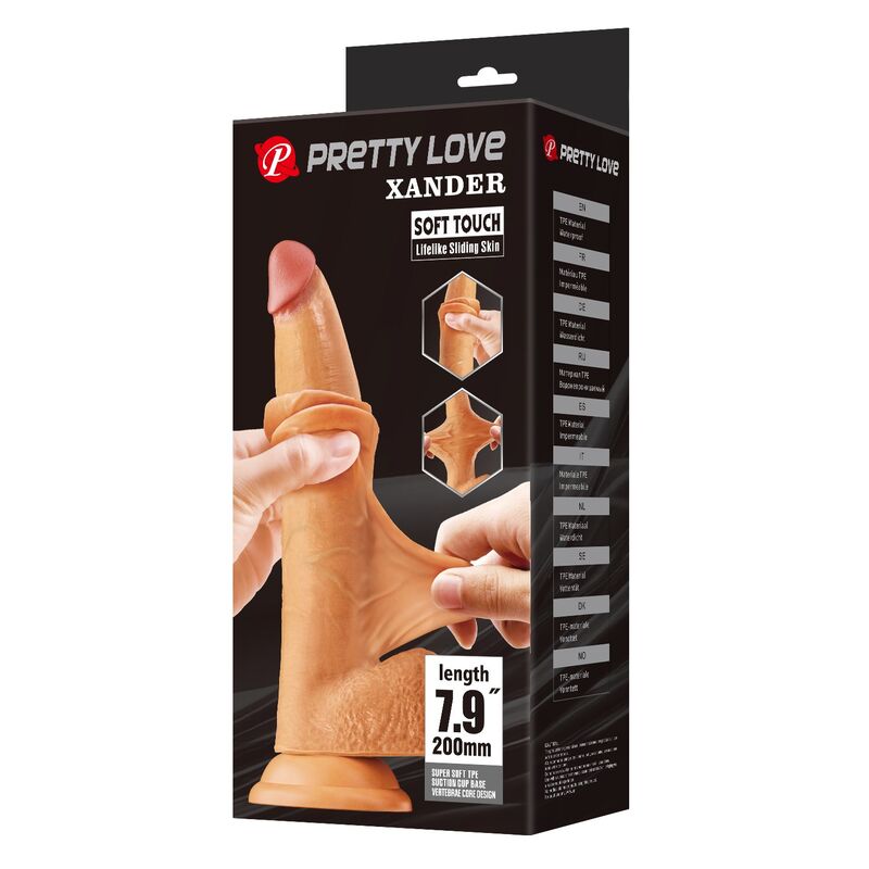 Pretty Love Xander Dildo Realistico Slide Skin 20 cm Ø 5 cm Carne – immagine 9