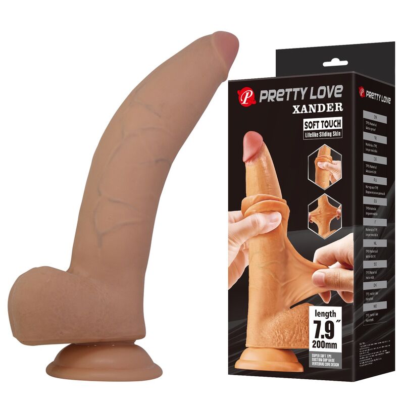Pretty Love Xander Dildo Realistico Slide Skin 20 cm Ø 5 cm Carne