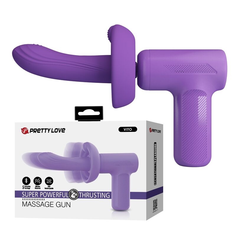 Pretty Love Vito Massaggiatore a Percussione 5 Impostazioni Viola