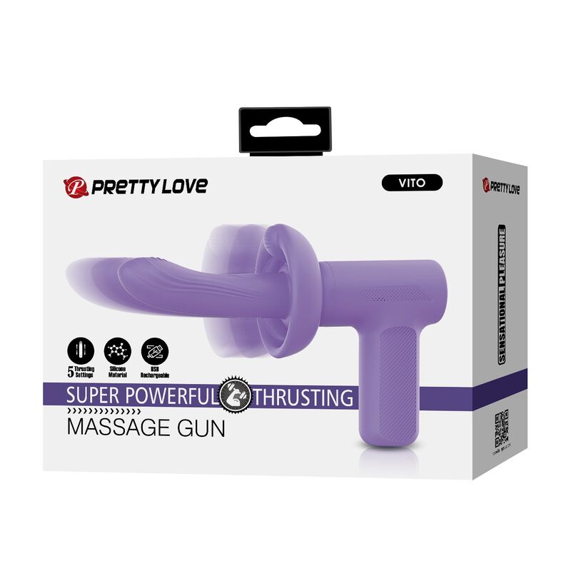 Pretty Love Vito Massaggiatore a Percussione 5 Impostazioni Viola – immagine 11