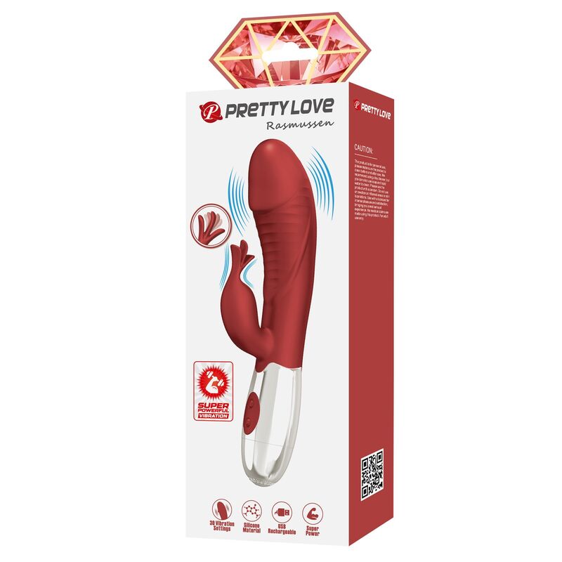 Pretty Love Rosewood Vibratore Rabbit 30 Funzioni Rosso – immagine 3