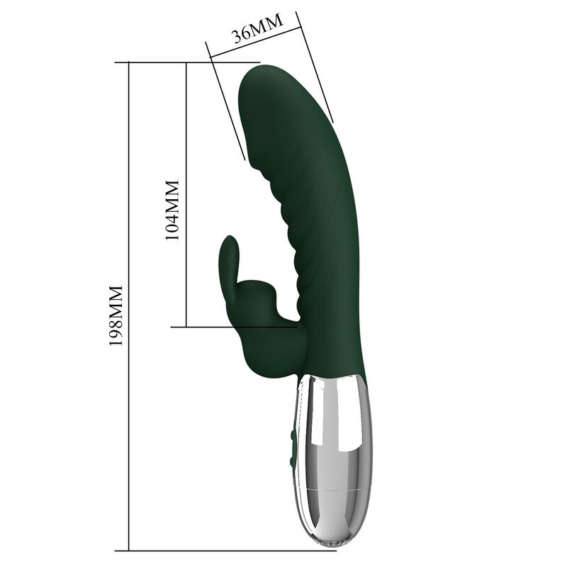 Pretty Love Naughty Bunny Vibratore Rabbit 30 Funzioni Ricaricabile Verde – immagine 10