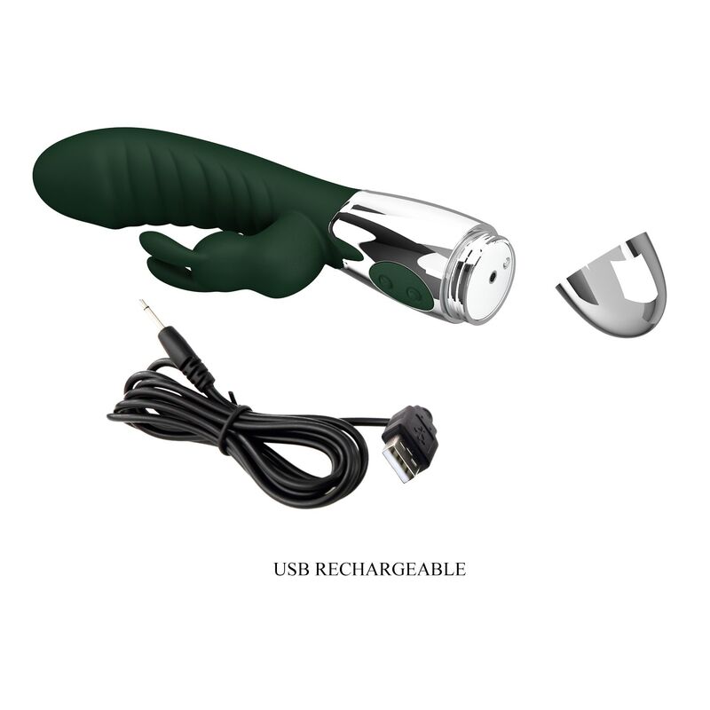 Pretty Love Naughty Bunny Vibratore Rabbit 30 Funzioni Ricaricabile Verde – immagine 9