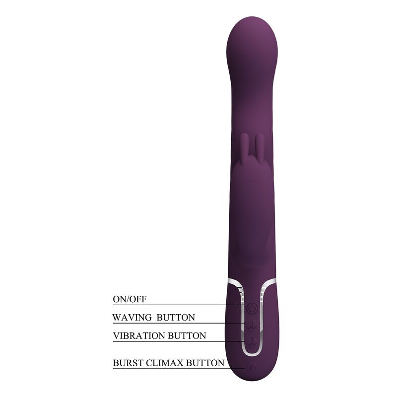 Pretty Love Loursen Vibratore Rabbit a Spinta 7 Vibrazioni Viola – immagine 10