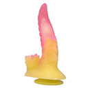 Power Monsters Ripplied Monster dildo fantasy rosa e giallo