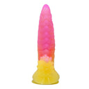 Power Monsters Ripplied Monster dildo fantasy rosa e giallo – foto 3