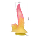 Power Monsters Ripplied Monster dildo fantasy rosa e giallo – foto 6