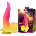 Power Monsters Ripplied Monster dildo fantasy rosa e giallo – foto 8