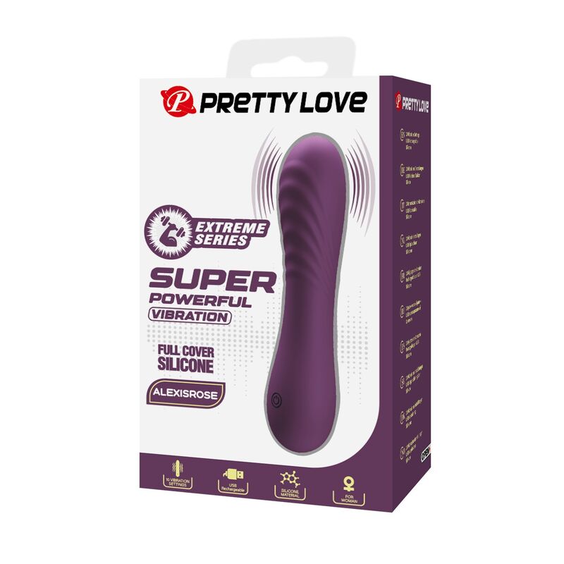 Pretty Love Alexisrose Vibratore Ricaricabile 10 Funzioni Viola – immagine 3