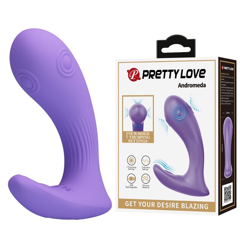 Pretty Love Andromeda Vibratore Doppia Stimolazione Ricaricabile Viola – immagine 2