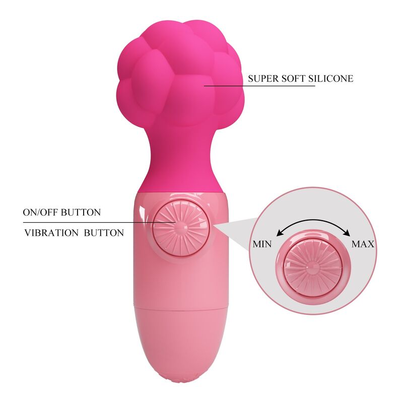 Pretty Love Anwen Mini Massaggiatore con Testina a Bolla Rosa – immagine 2