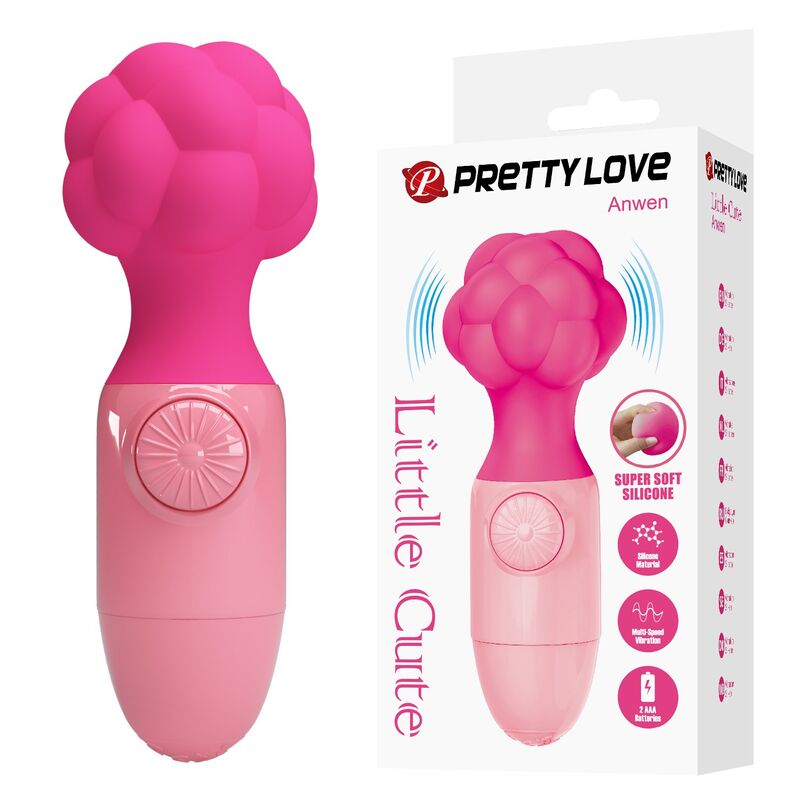Pretty Love Anwen Mini Massaggiatore con Testina a Bolla Rosa