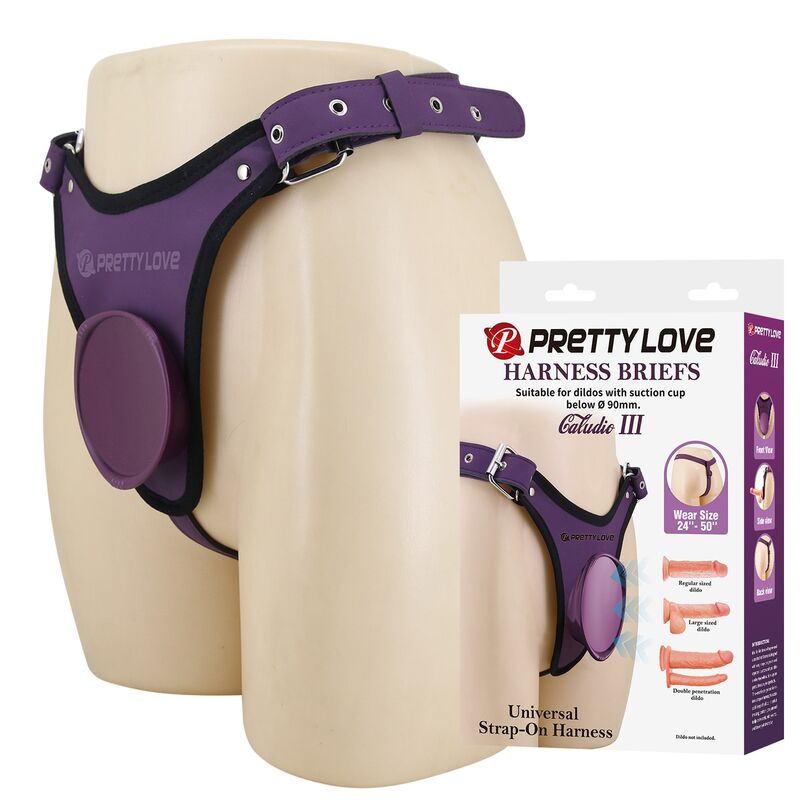 Pretty Love Slip Imbracatura Strap-On Universale Viola e Nero