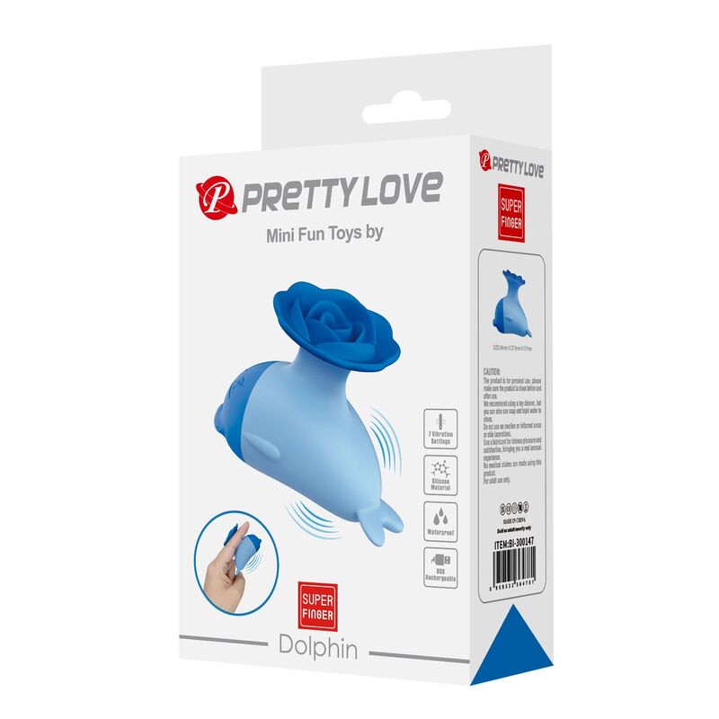 Pretty Love Dolphin Mini Vibratore Ricaricabile Blu – immagine 3