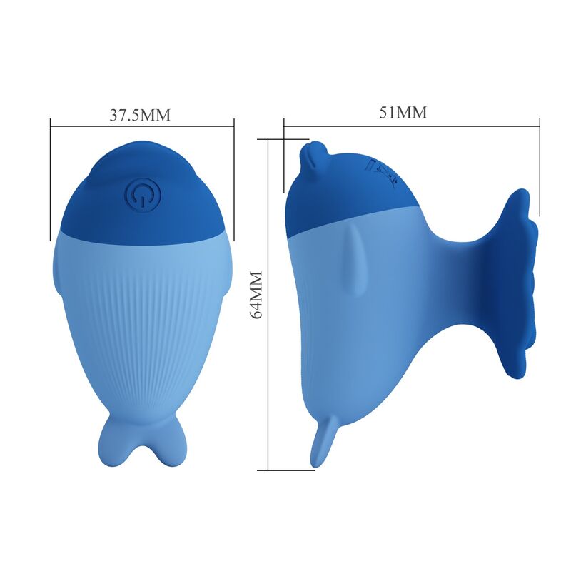 Pretty Love Dolphin Mini Vibratore Ricaricabile Blu – immagine 7