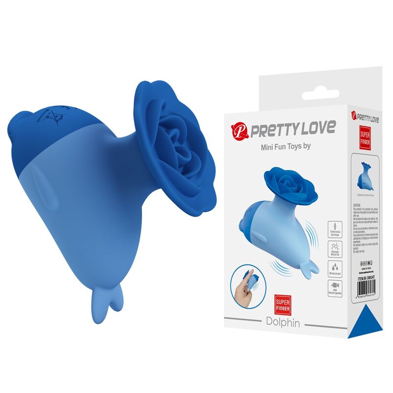 Pretty Love Dolphin Mini Vibratore Ricaricabile Blu – immagine 9