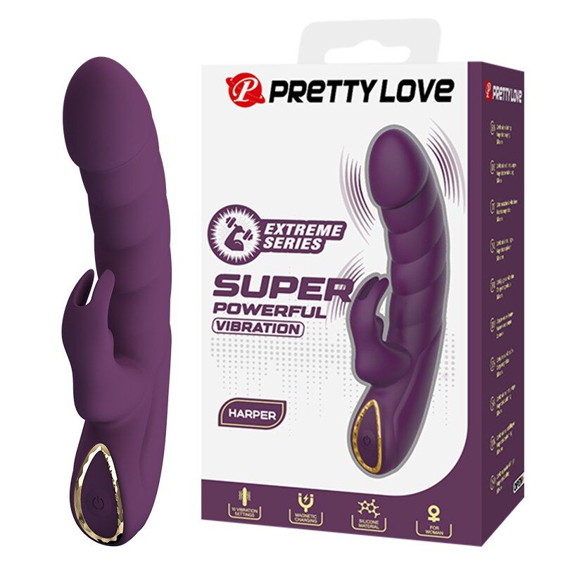 Pretty Love Harper Vibratore Rabbit Ricaricabile 10 Funzioni Viola
