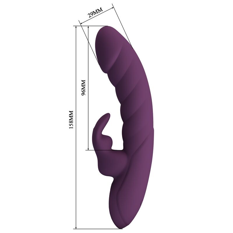 Pretty Love Harper Vibratore Rabbit Ricaricabile 10 Funzioni Viola – immagine 10