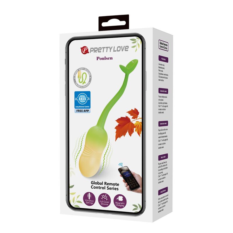 Pretty Love Pulsen Ovetto Vibrante con App 12 Funzioni Verde Giallo – immagine 20