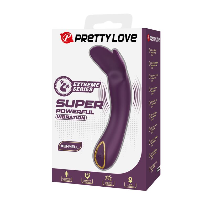 Pretty Love Kenyell Vibratore Ricaricabile 10 Funzioni Viola – immagine 3