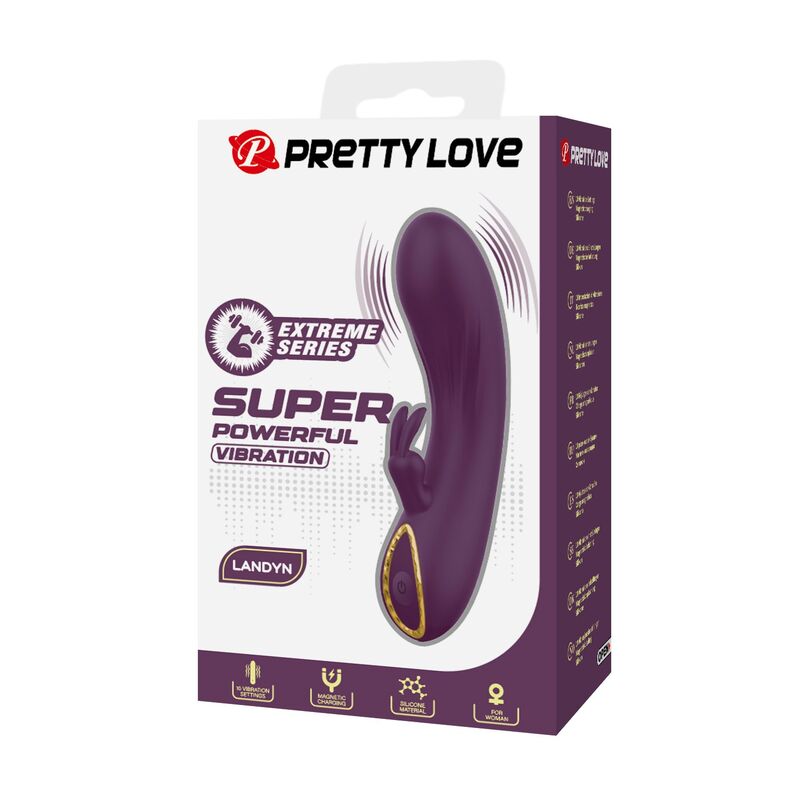 Pretty Love Landyn Vibratore Rabbit Ricaricabile 10 Funzioni Viola – immagine 3