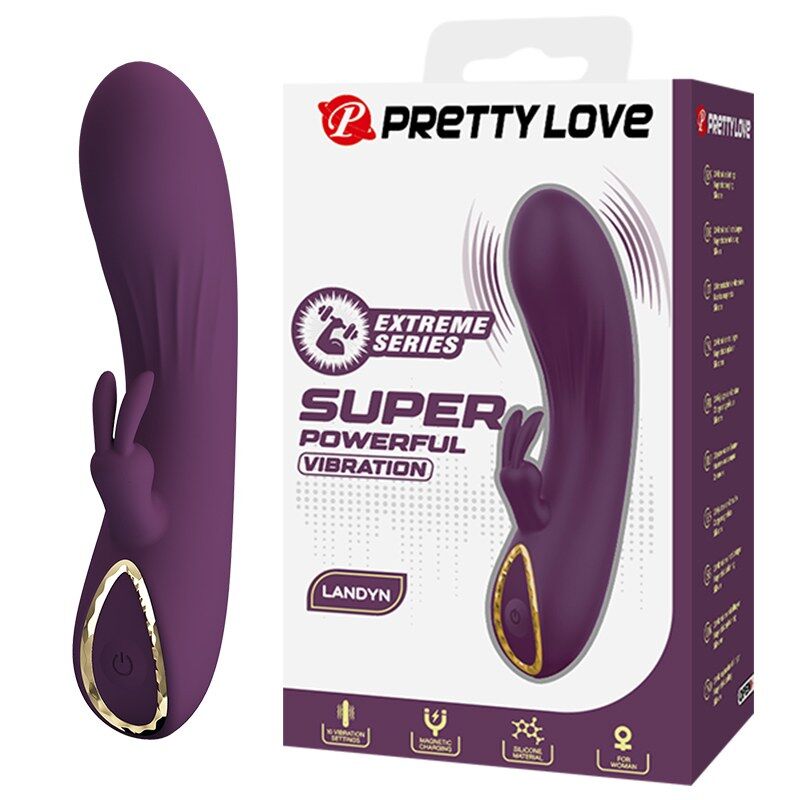 Pretty Love Landyn Vibratore Rabbit Ricaricabile 10 Funzioni Viola