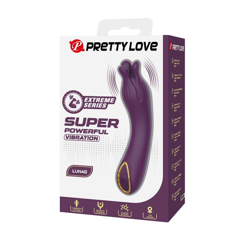 Pretty Love Lunao Vibratore Ricaricabile 10 Funzioni Viola – immagine 3