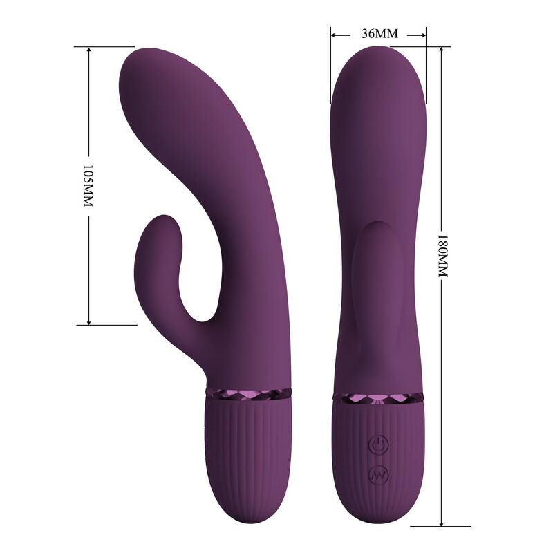 Pretty Love Margie Vibratore Rabbit Ricaricabile 10 Funzioni Viola – immagine 8