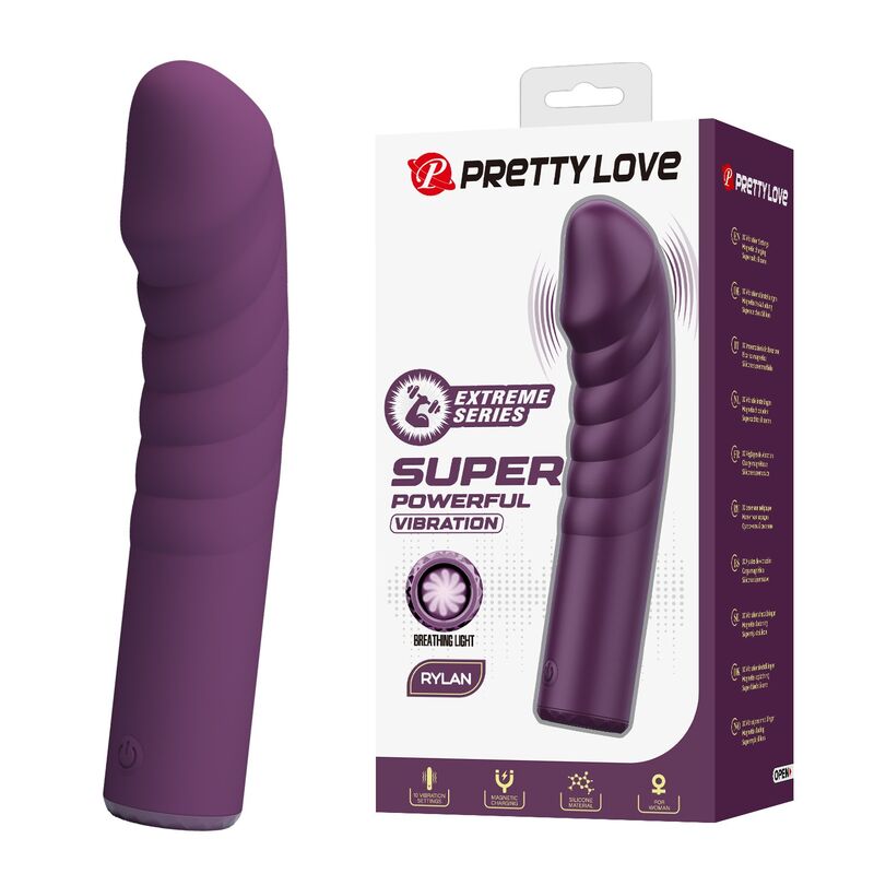 Pretty Love Ryland Vibratore Ricaricabile 10 Funzioni Viola