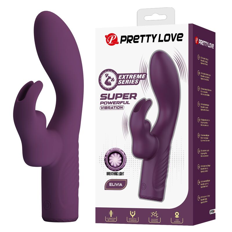 Pretty Love Olivia Vibratore Rabbit Ricaricabile 10 Funzioni Viola