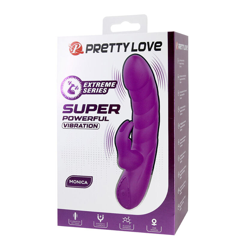 Pretty Love Monica Vibratore Doppia Stimolazione Punto G e Clitoride Viola – immagine 3