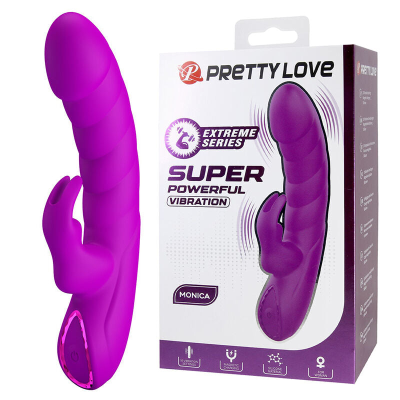 Pretty Love Monica Vibratore Doppia Stimolazione Punto G e Clitoride Viola