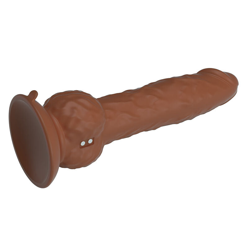 Pretty Love Eren Dildo Vibrante a Spinta 20,5 cm Ø 4,5 cm Marrone – immagine 5